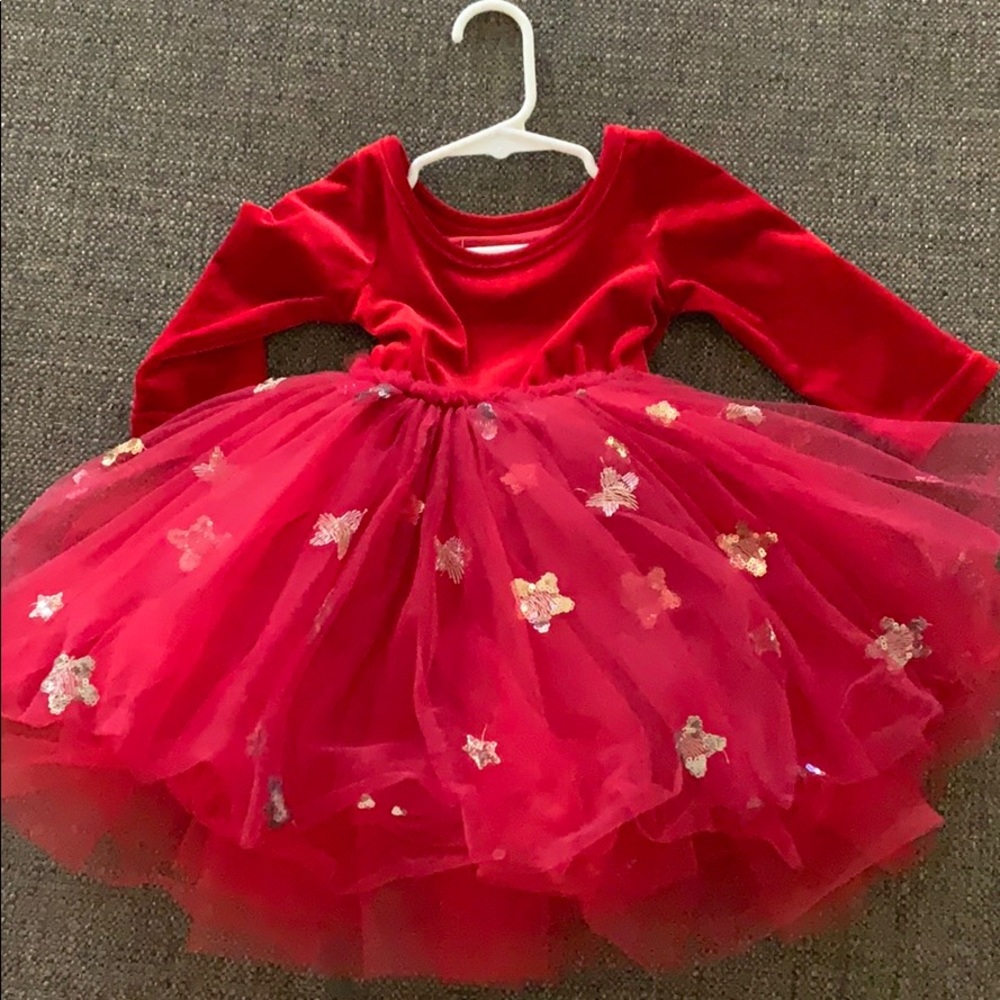 Only little once sugarplum tutu in red